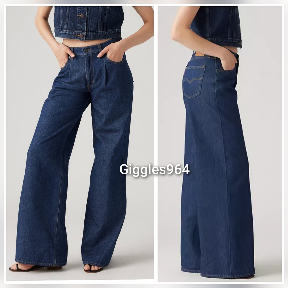 Levi's Baggy Dad Jeans Let's Get Lost Again Dark Blue